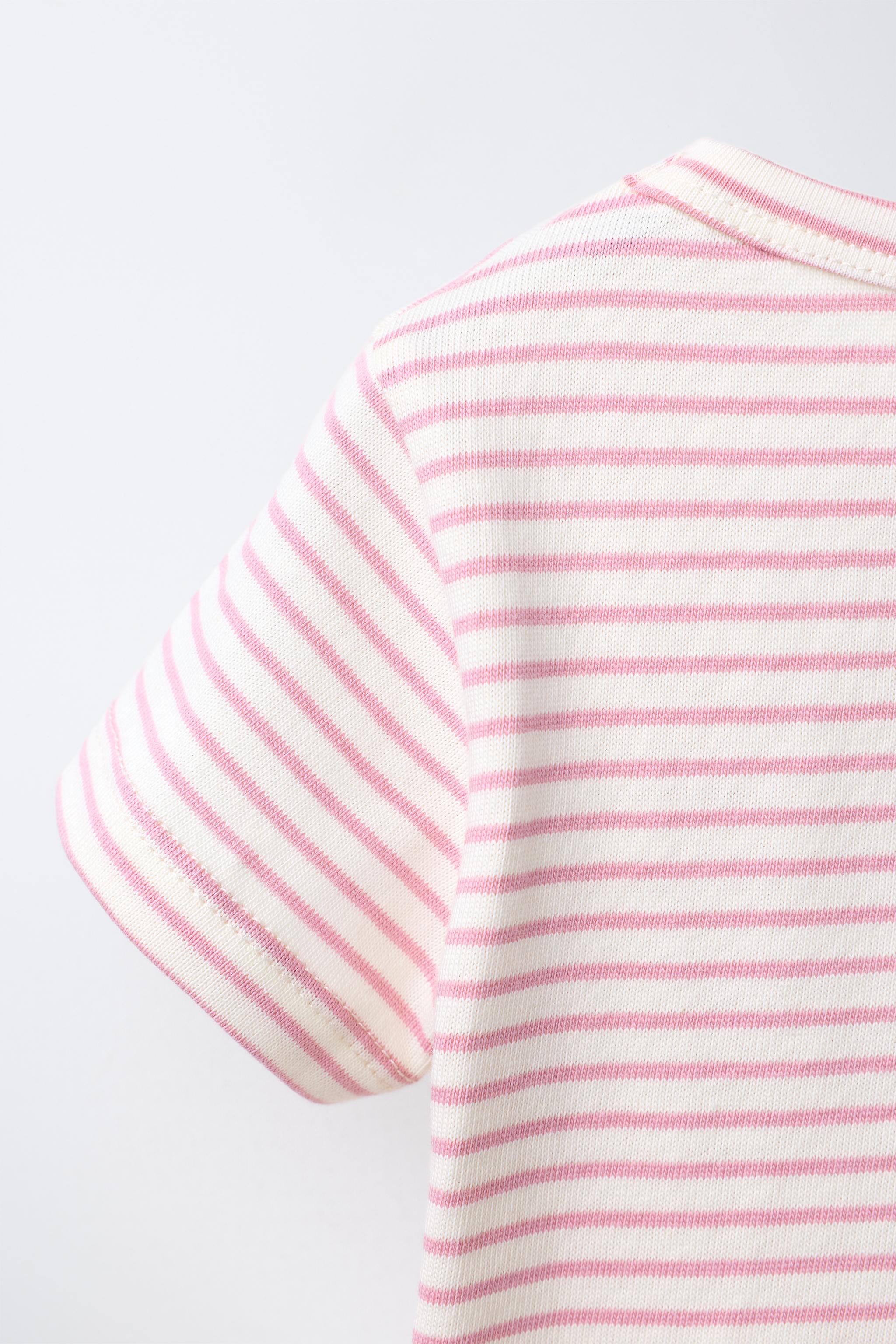 SOFT WOVEN STRIPED T-SHIRT